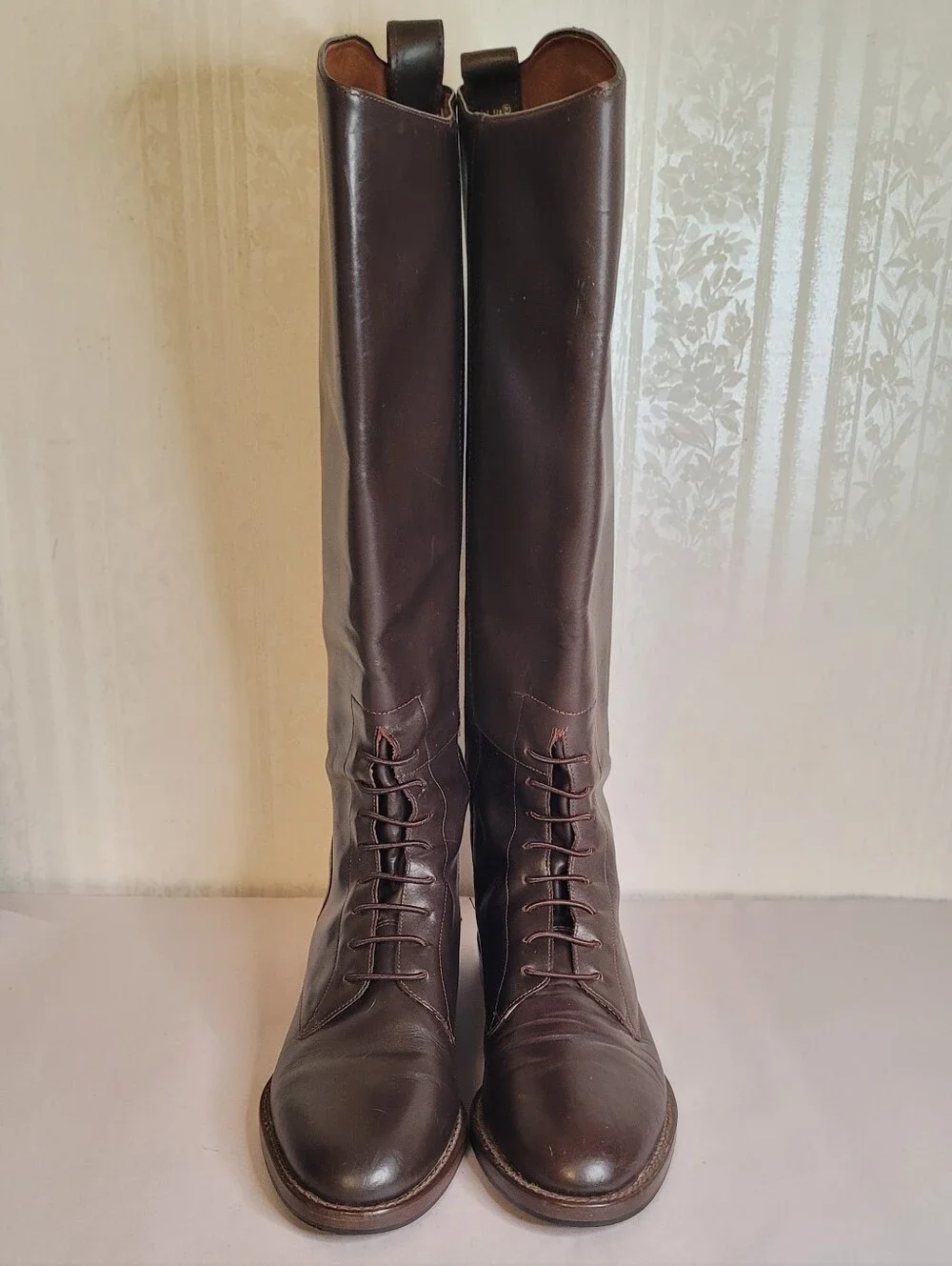 Nine West Majesta Brown Leather Riding Boots Size 7.5 - Picture 2 of 10